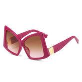 Irregular Square Double Color Sunglasses